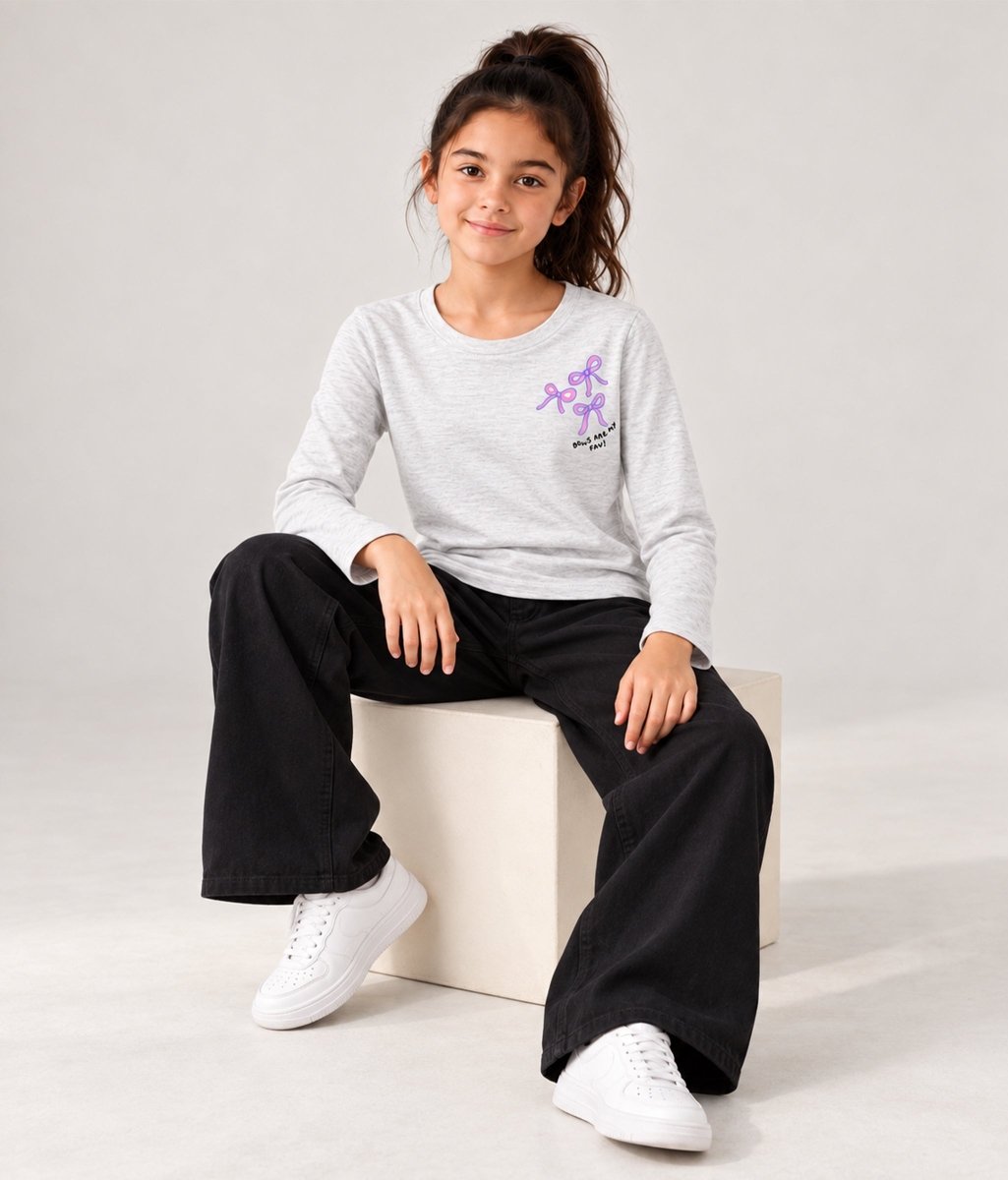 Girls Premium Cotton Full Sleeve Printed T-Shirt | P1 - KYDA ONLINE STORE