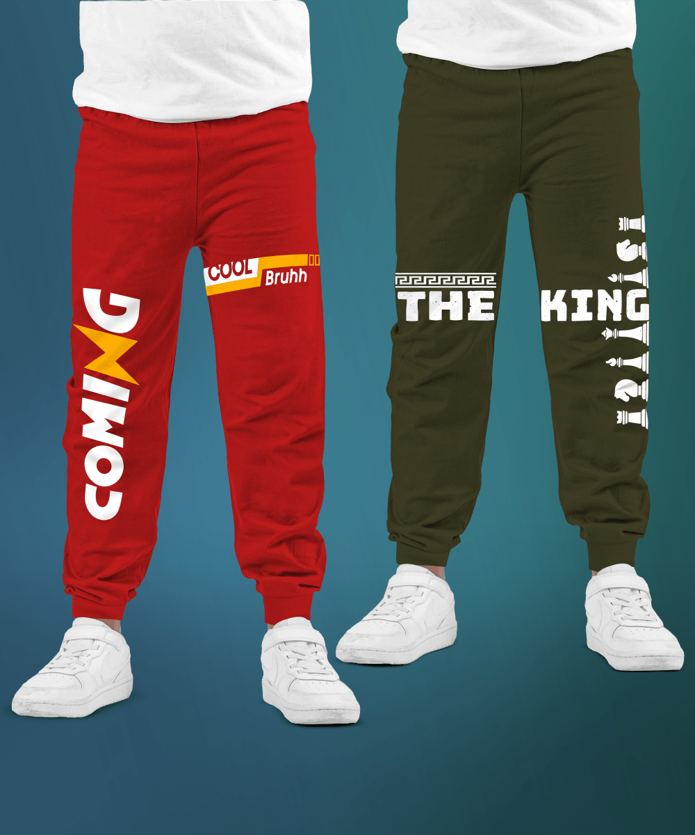 Boys Printed Track Pant - Pack of 2 - KYDA ONLINE STORE