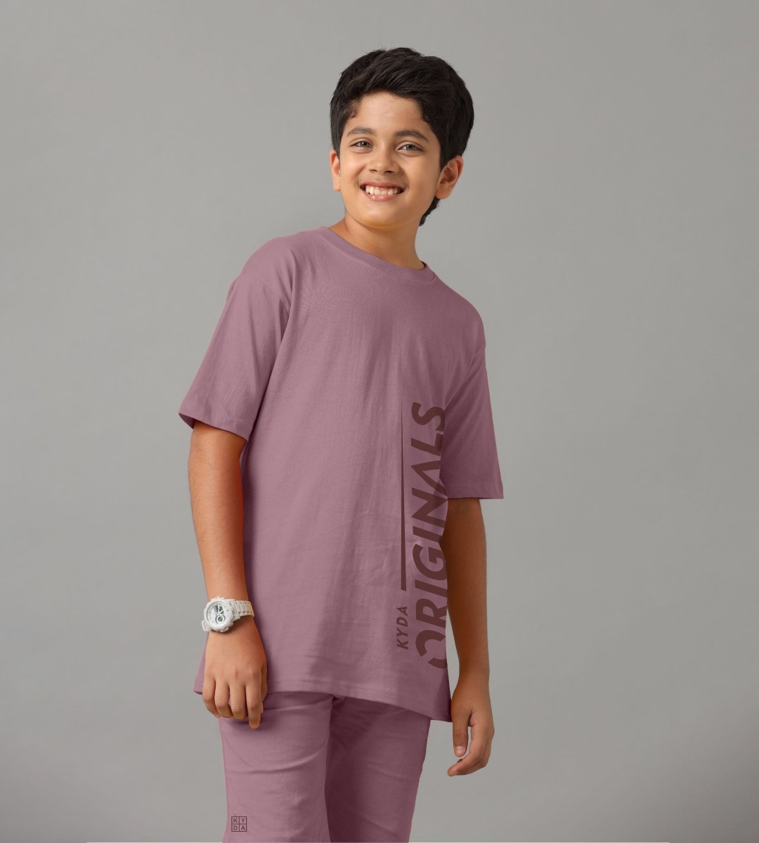 Boys Relaxed Fit Co-ords Set | Onion Pink - KYDA ONLINE STORE