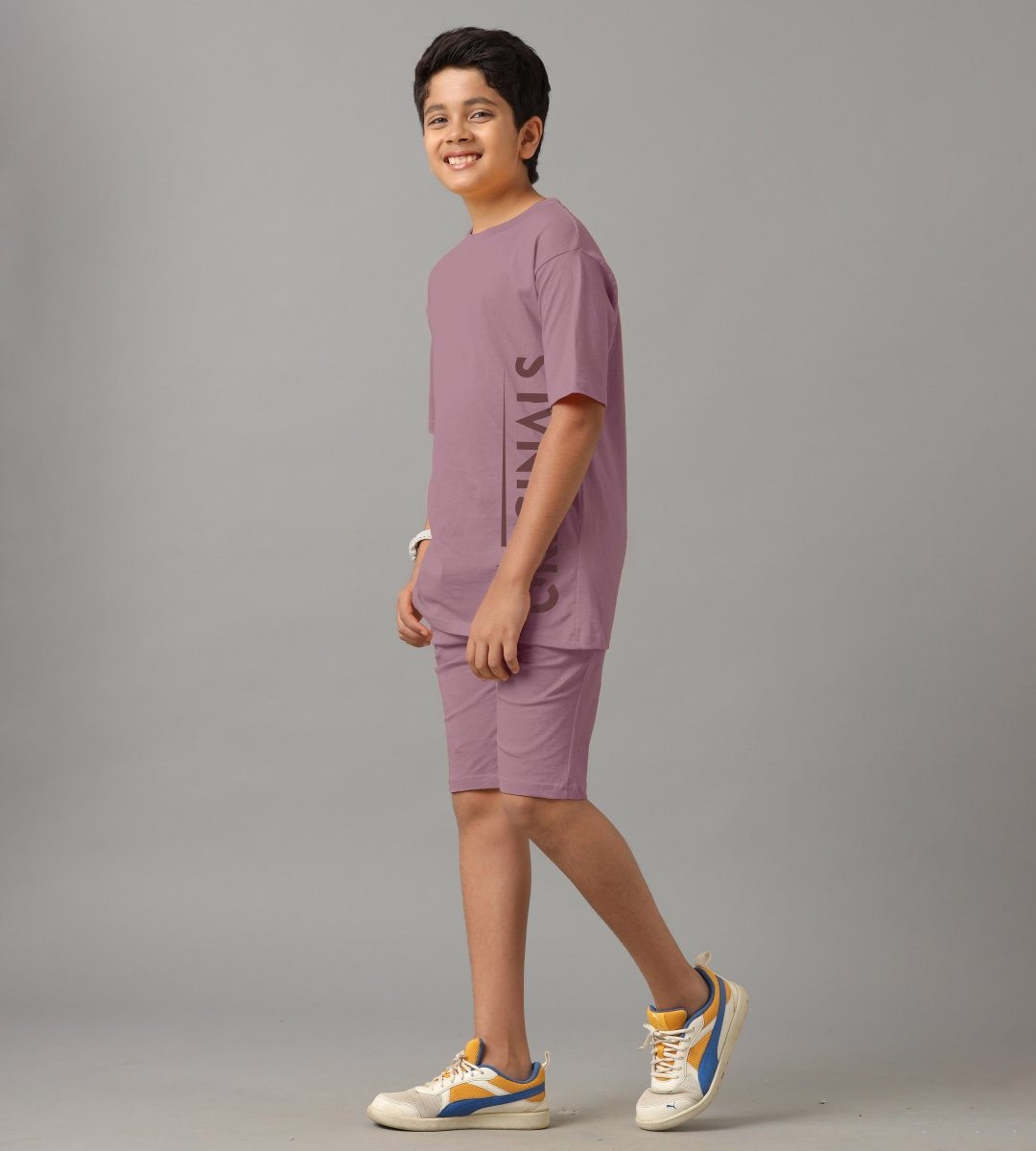 Boys Relaxed Fit Co-ords Set | Onion Pink - KYDA ONLINE STORE
