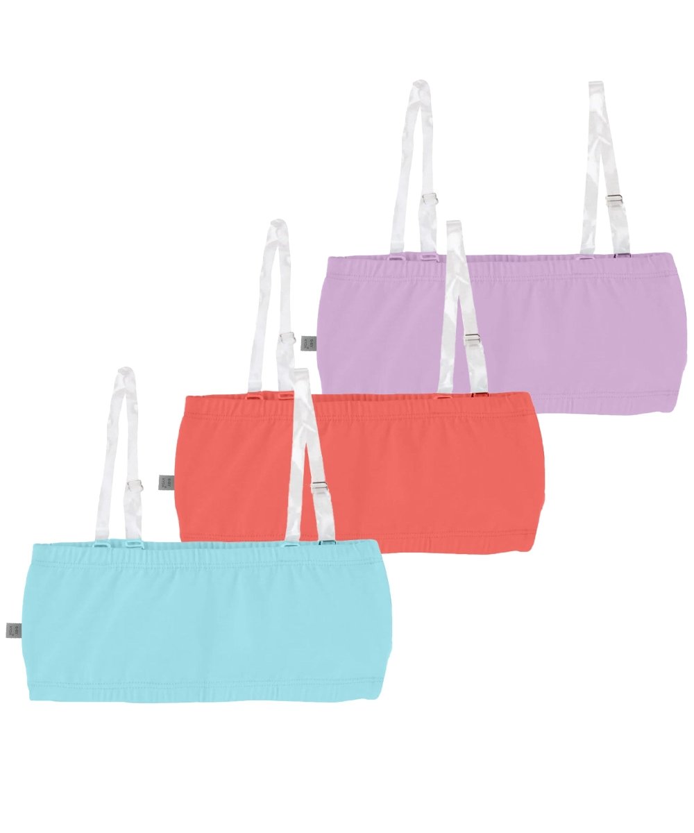 Girls Antibacterial Cotton Non Padded, Chest Double Layered Wireless Sports Training Bra -Pack of 3 - KYDA ONLINE STORE
