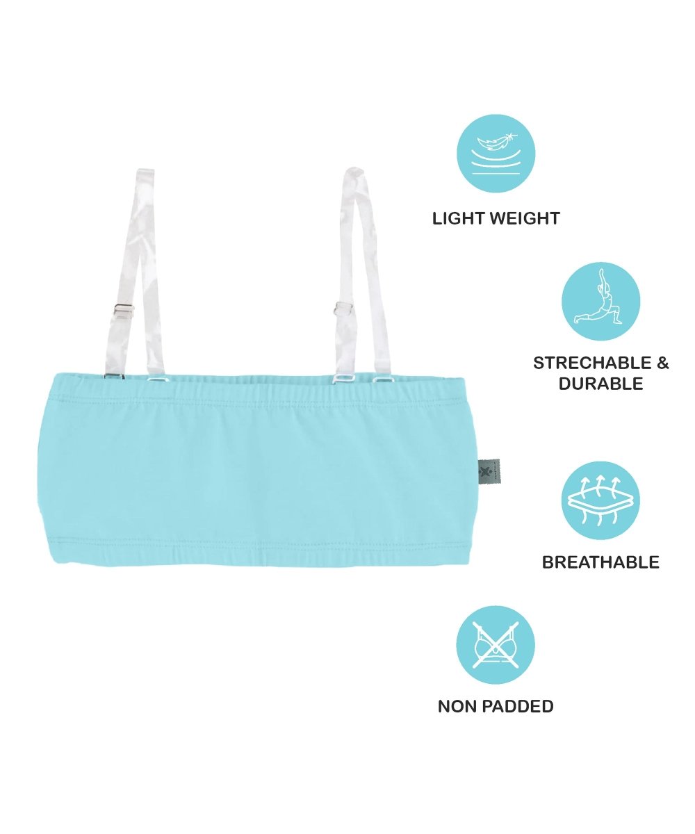 Girls Antibacterial Cotton Non Padded, Chest Double Layered Wireless Sports Training Bra -Pack of 3 - KYDA ONLINE STORE