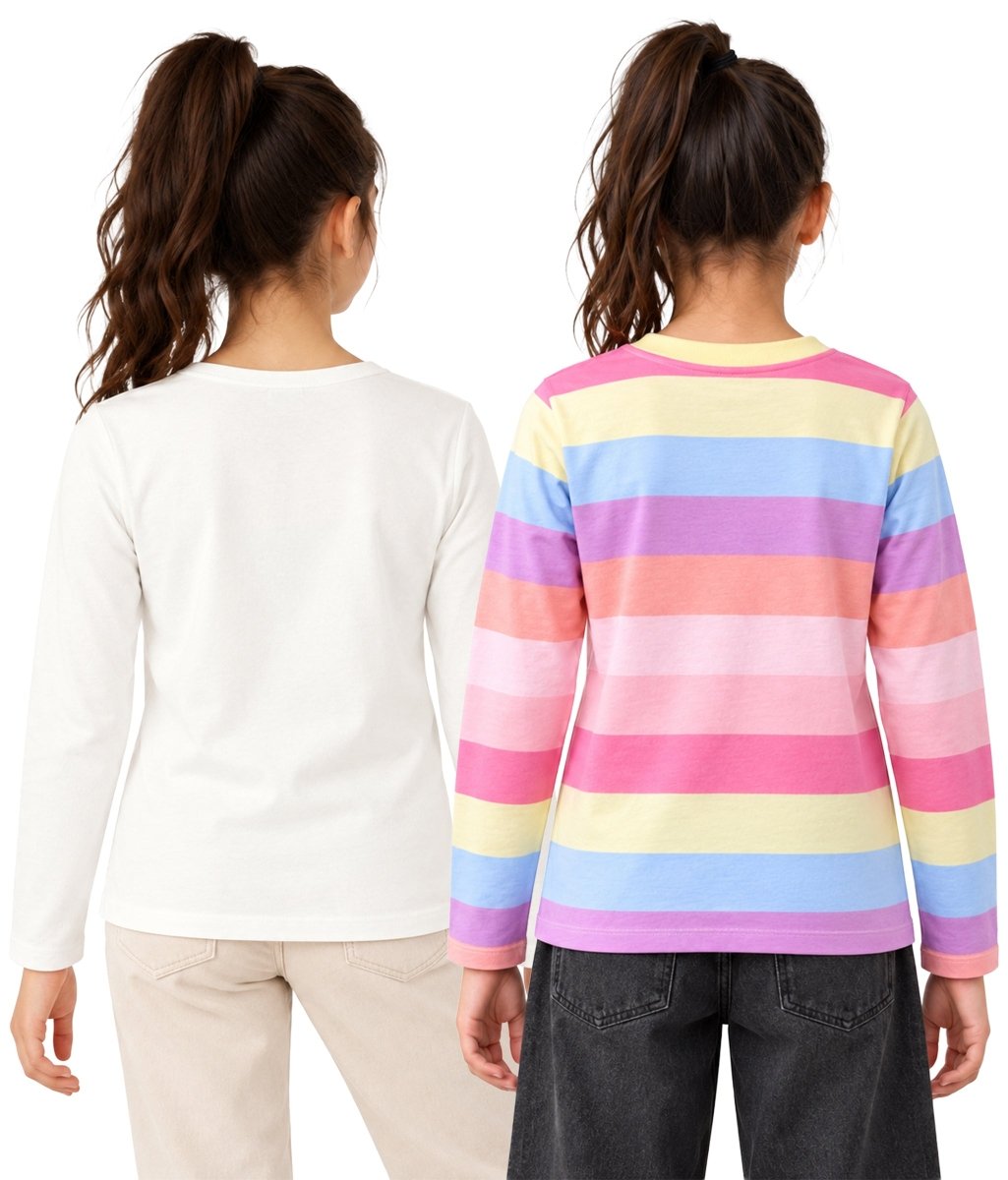 Girls Premium Cotton Full Sleeve Printed T-Shirt | P2 - KYDA ONLINE STORE