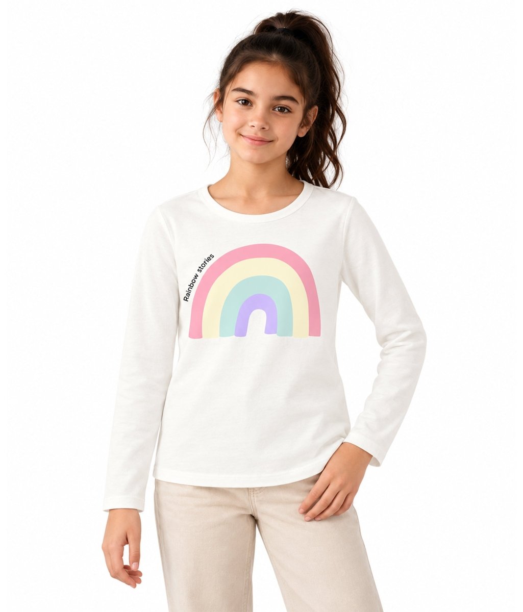 Girls Premium Cotton Full Sleeve Printed T-Shirt | P1 - KYDA ONLINE STORE