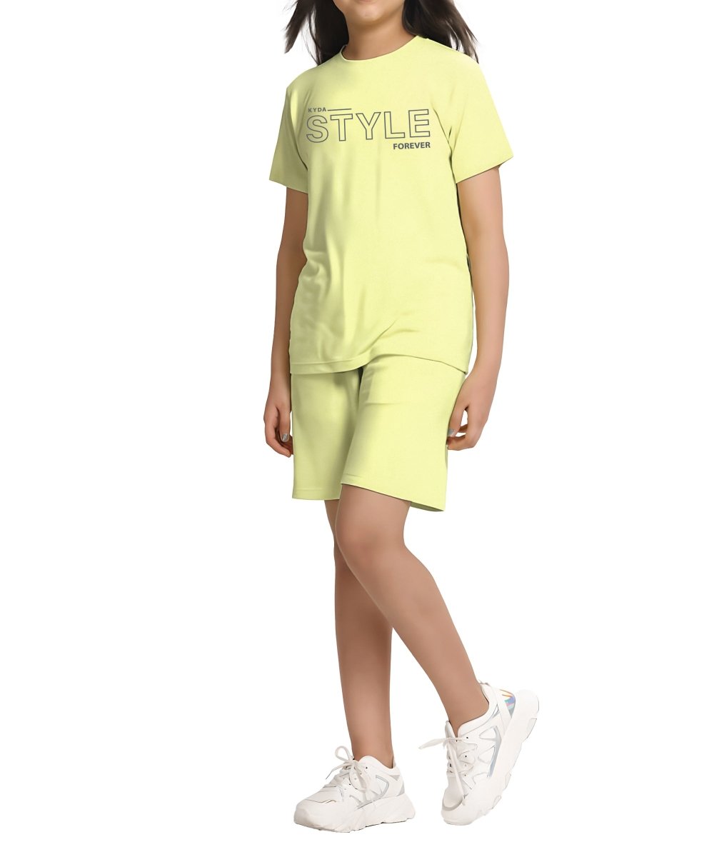 Girls Printed Co-ord Set | Ivory - KYDA ONLINE STORE