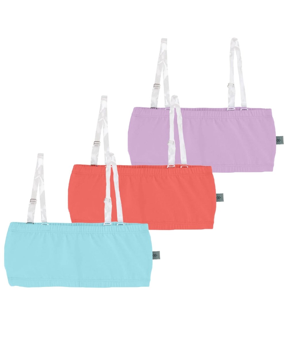 Girls Antibacterial Cotton Non Padded, Chest Double Layered Wireless Sports Training Bra -Pack of 3 - KYDA ONLINE STORE