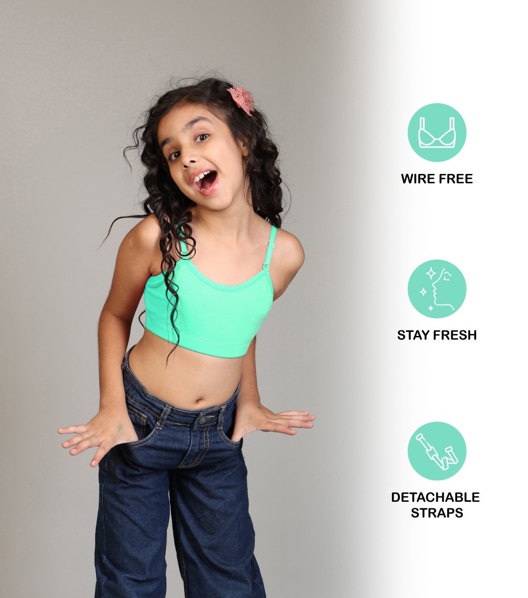 Girls Pre-Teen Beginner Bra | Pack of 4 - KYDA ONLINE STORE