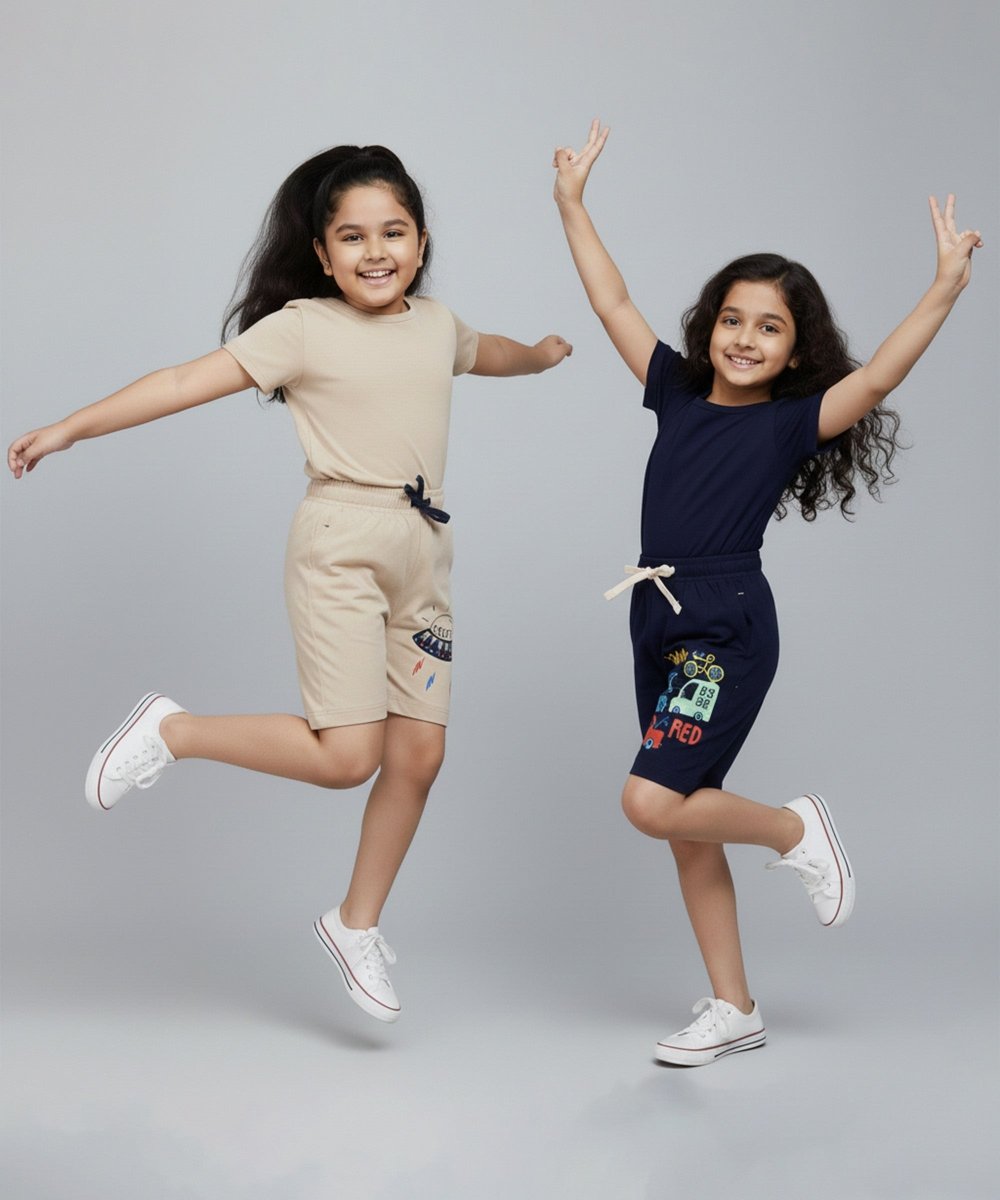 Girls Summer Printed Shorts – Pack of 2 - KYDA ONLINE STORE