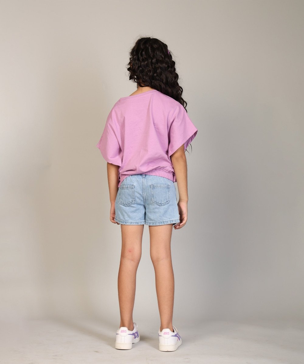 Girls Printed Flared Waist Elastic Top | Pack of 3 - KYDA ONLINE STORE