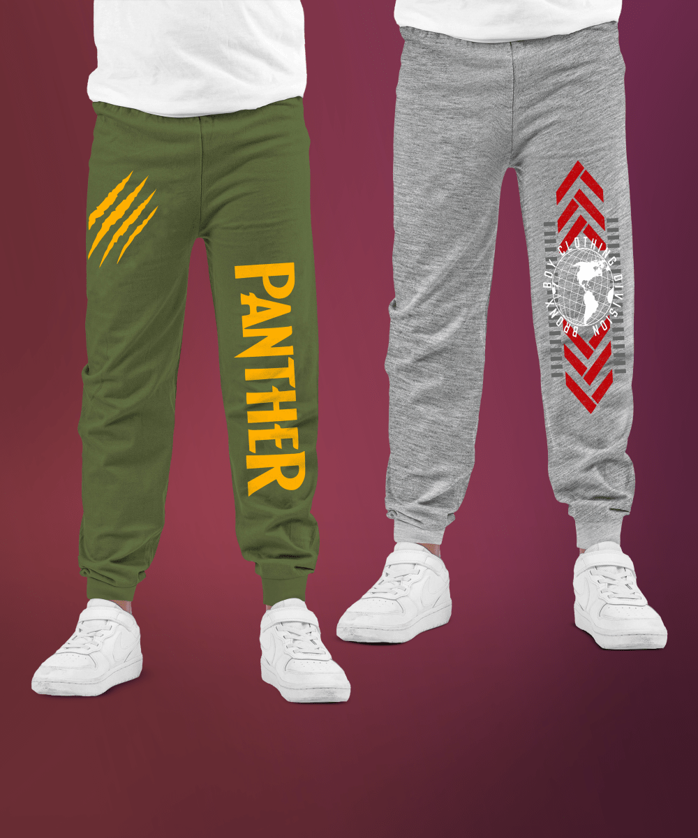 Boys Printed Track Pant - Pack of 2 - KYDA ONLINE STORE