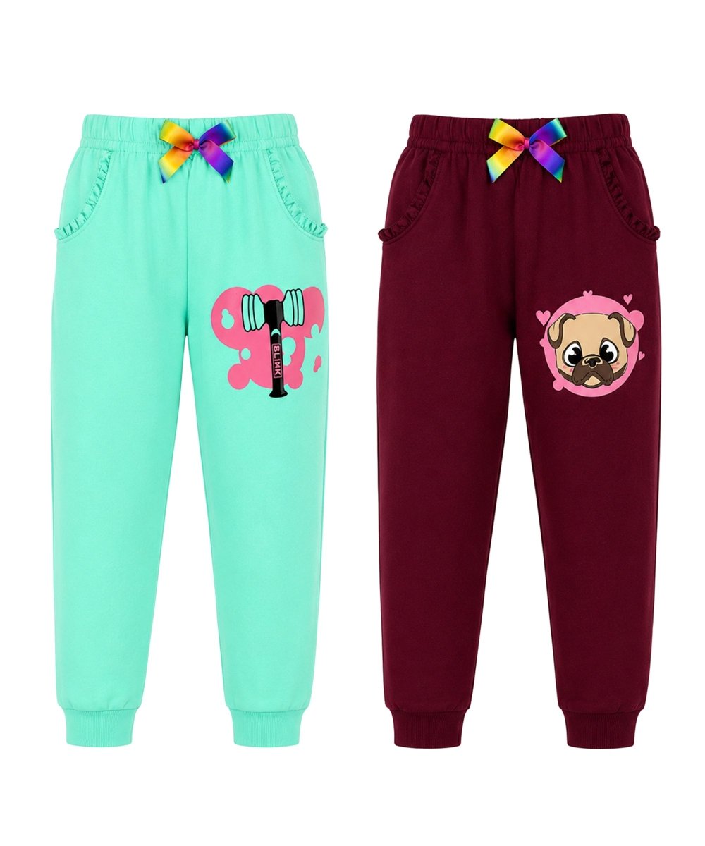 Girls Frill Pocket Joggers – Pack of 2 - KYDA ONLINE STORE