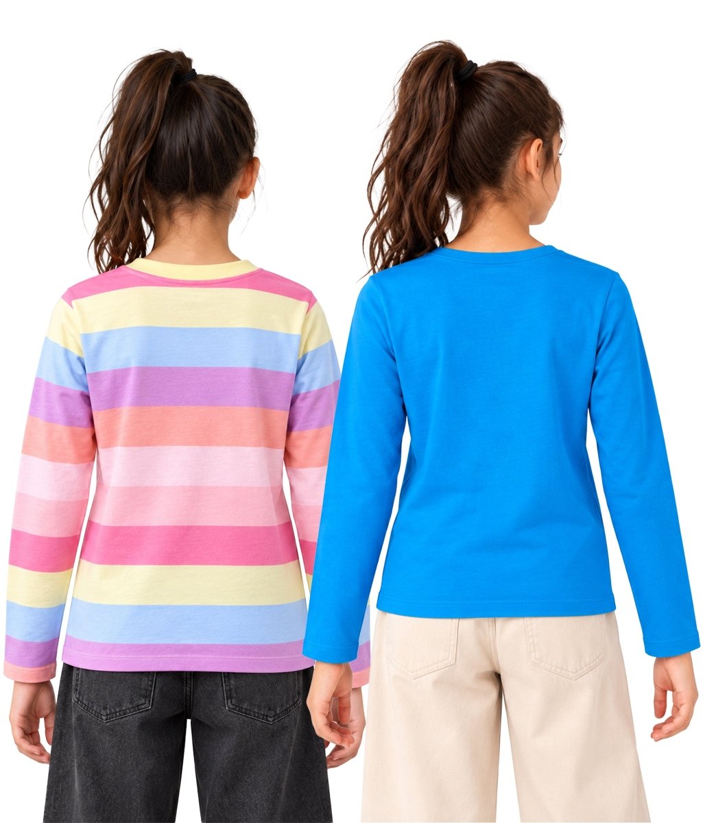 Girls Premium Cotton Full Sleeve Printed T-Shirt | P2 - KYDA ONLINE STORE