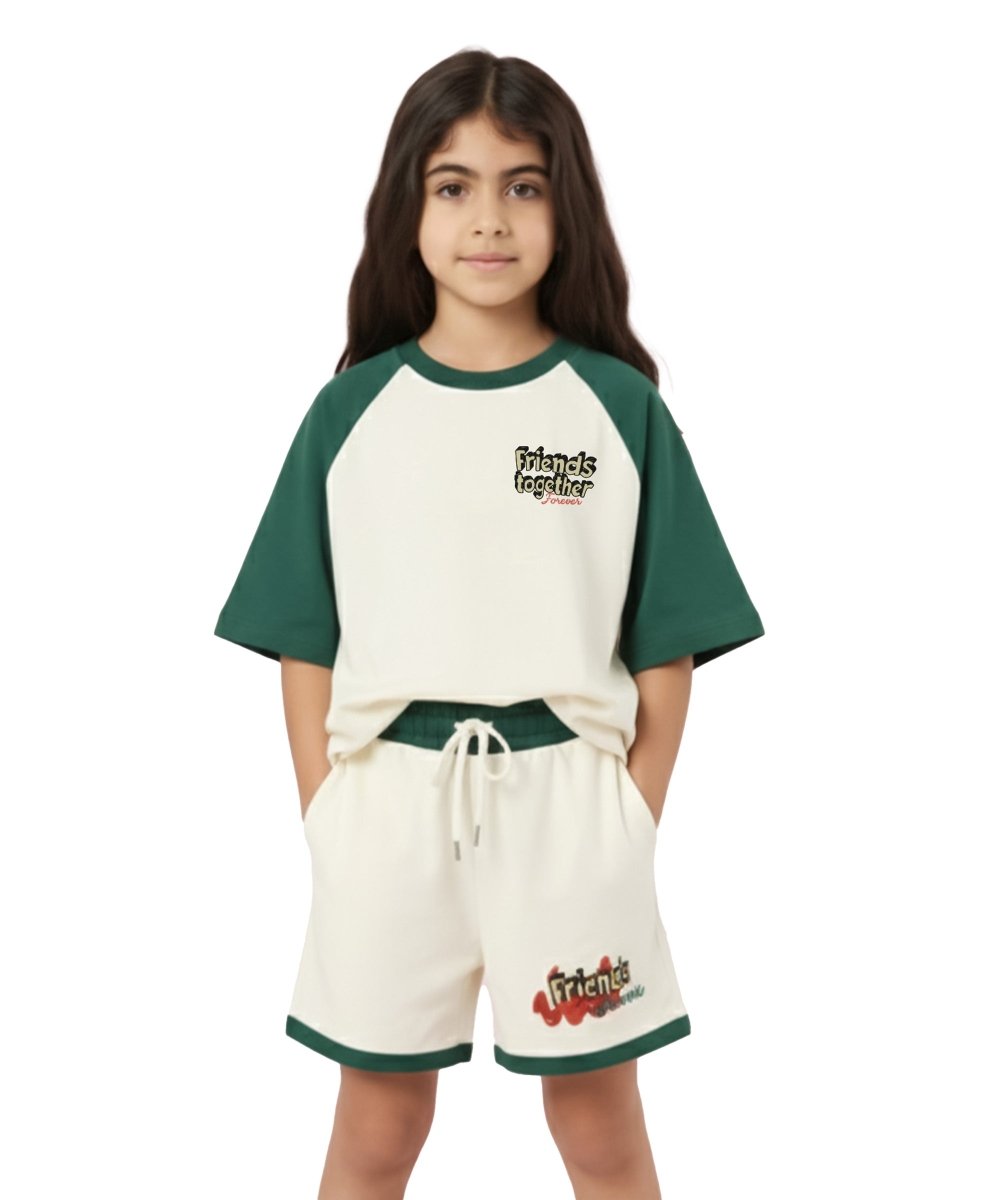 Girls Friends Print Oversized Co-ord Set - KYDA ONLINE STORE