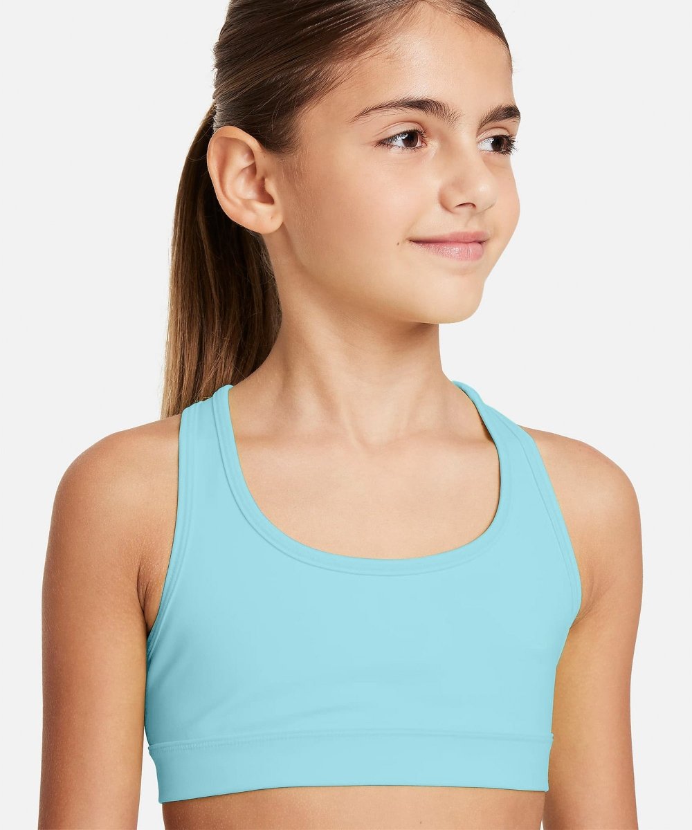 Girls Lycra Cotton Sports Bra for Pre-Teens | Racerback | Full Coverage, No Padding - KYDA ONLINE STORE