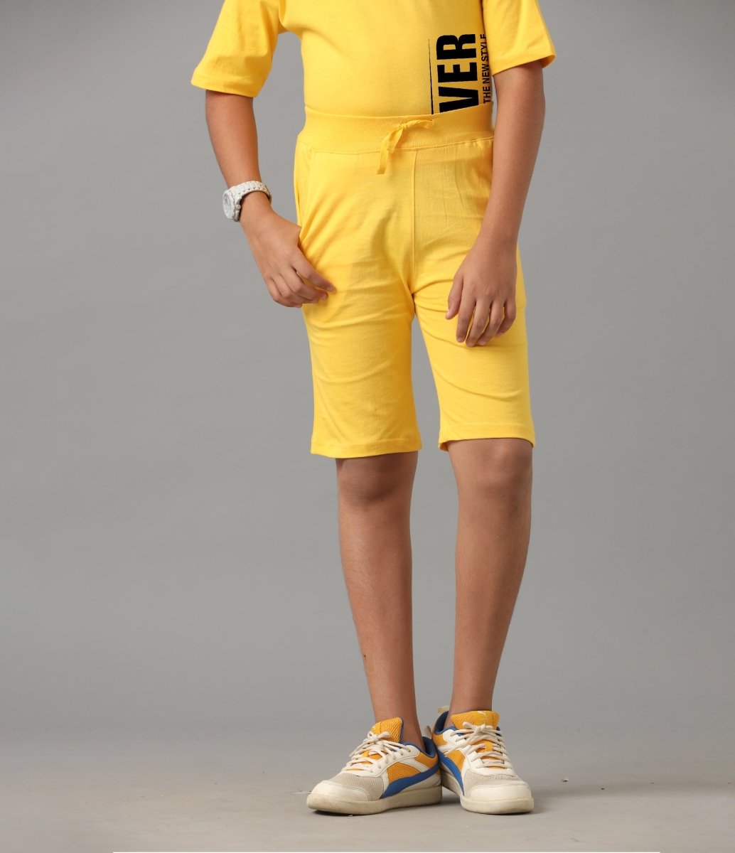 Boys Relaxed Fit Co-ords Set | Yellow - KYDA ONLINE STORE