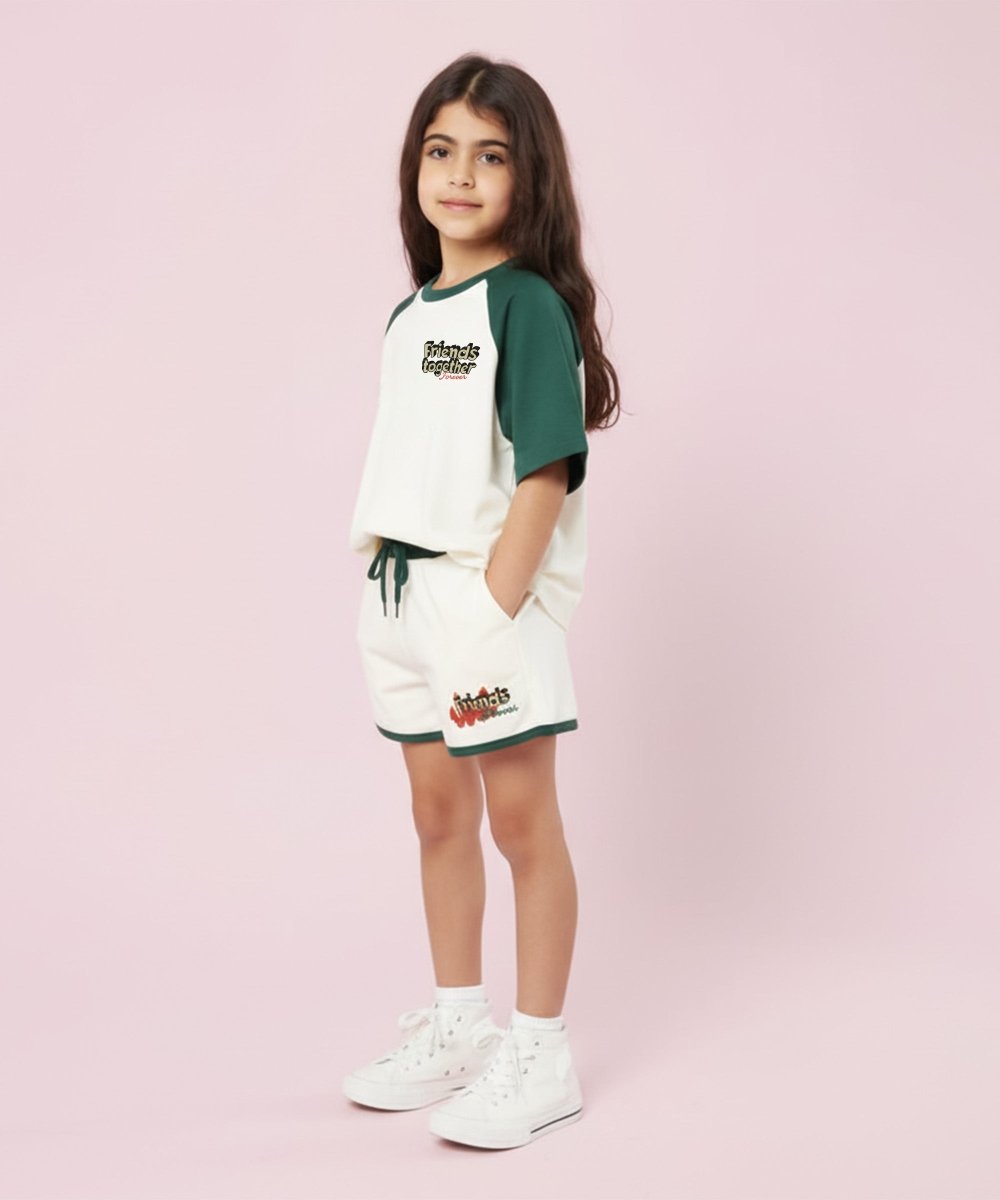 Girls Friends Print Oversized Co-ord Set - KYDA ONLINE STORE