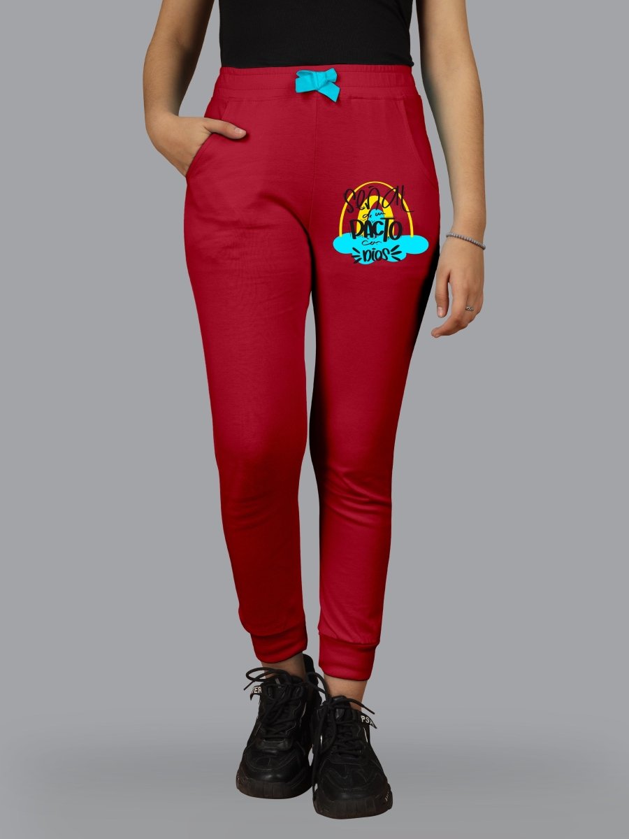 Girls Printed Track Pants with Pocket & Bow | Pack of 2 - KYDA ONLINE STORE