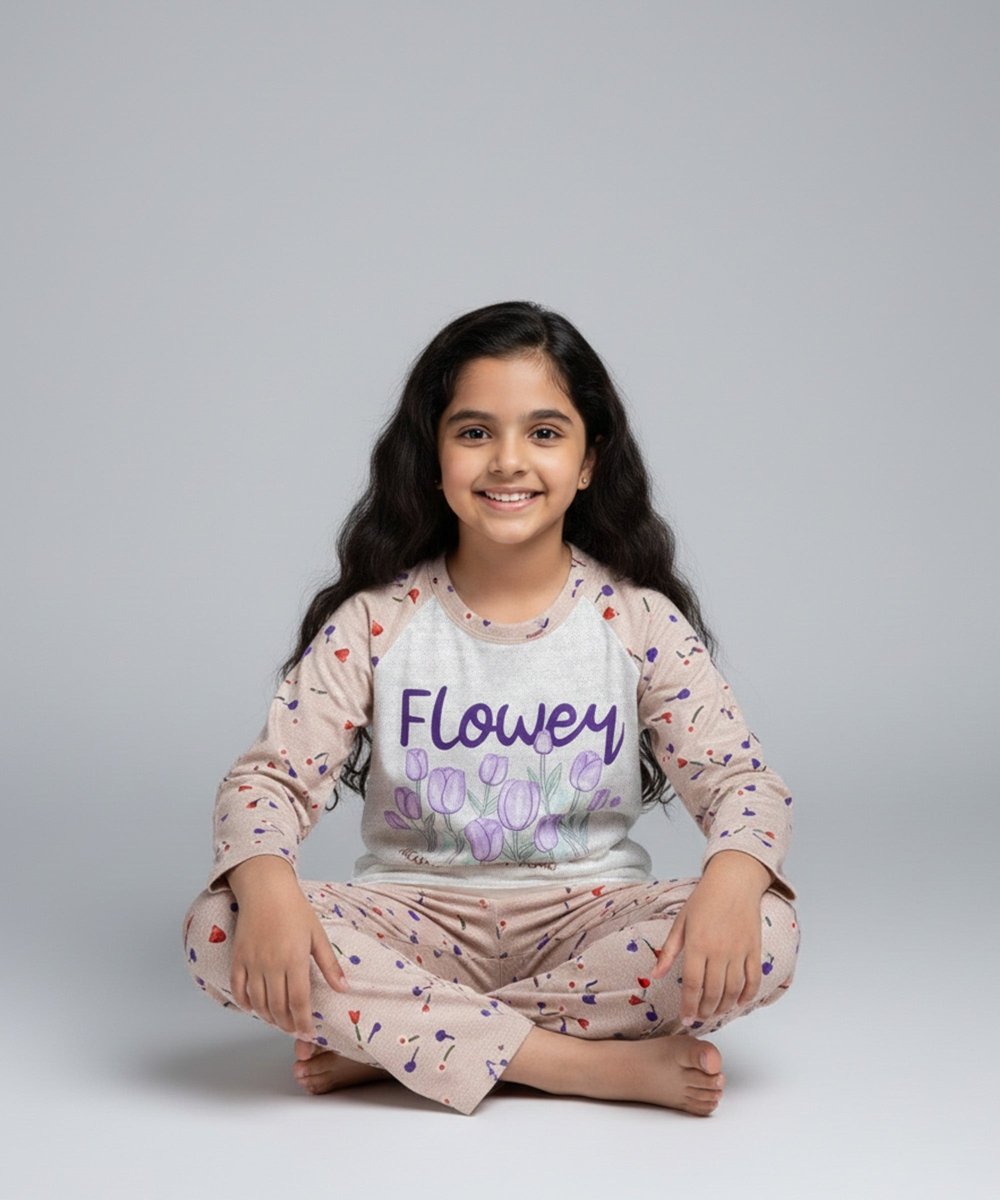 Girls Cotton Lounge Co-Ord Set - KYDA ONLINE STORE