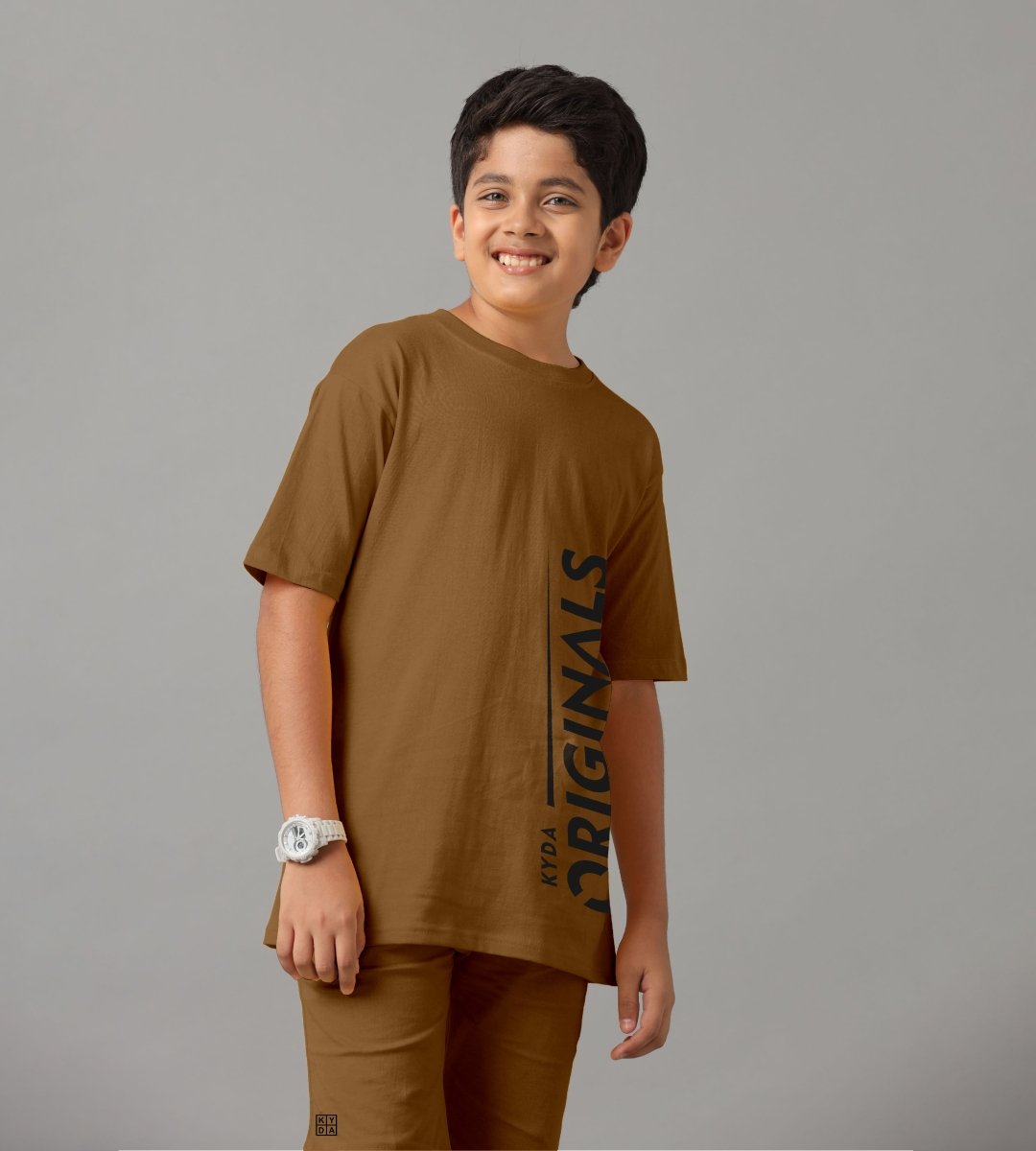Boys Relaxed Fit Co-ords Set | Coffee - KYDA ONLINE STORE