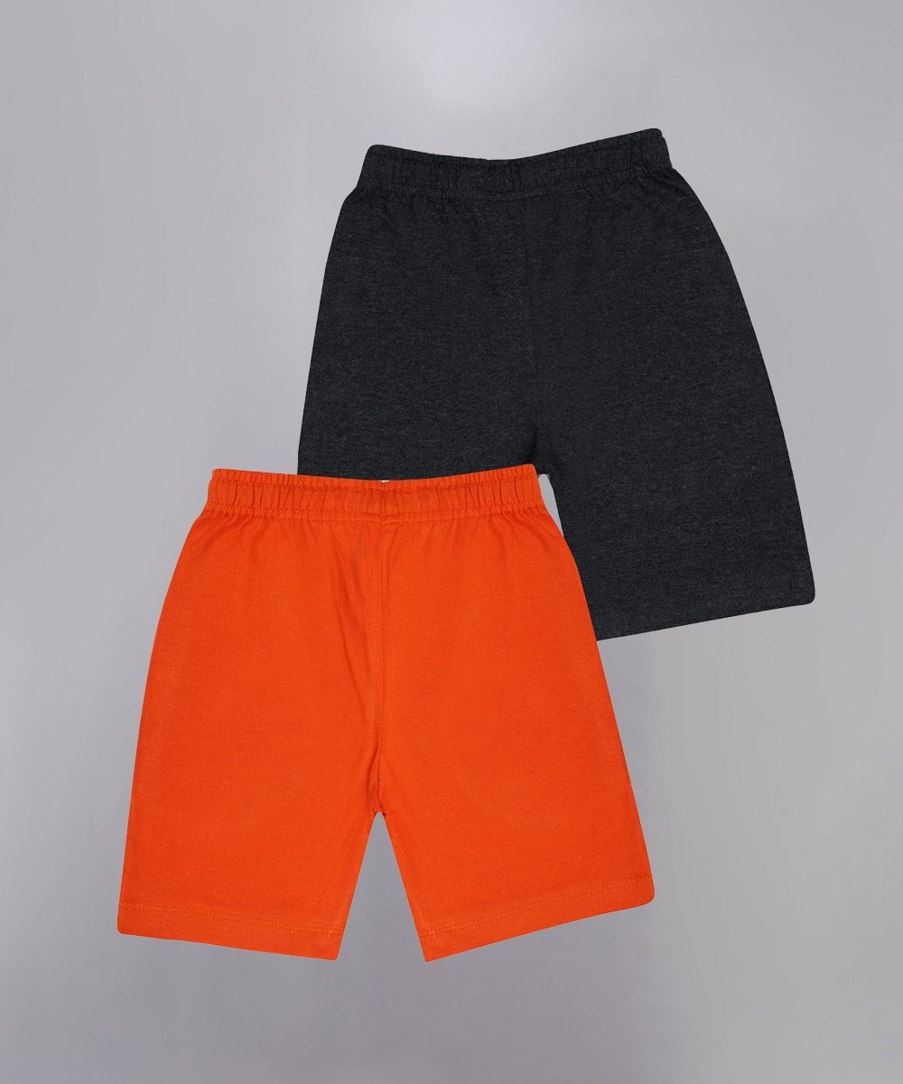 Unisex Printed Shorts – Charcoal, Orange - KYDA ONLINE STORE