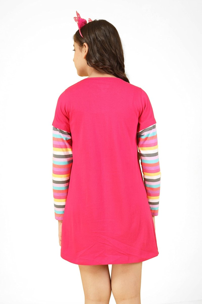 Applique Butterfly Long Top | Pink - KYDA ONLINE STORE