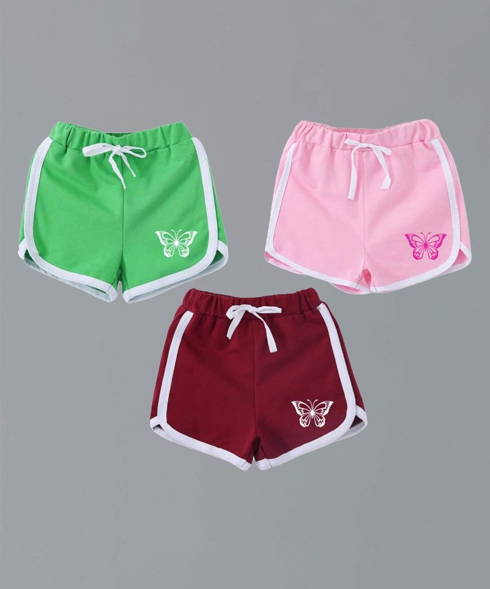Girls Butterfly Shorts (Pack of 3) - KYDA ONLINE STORE
