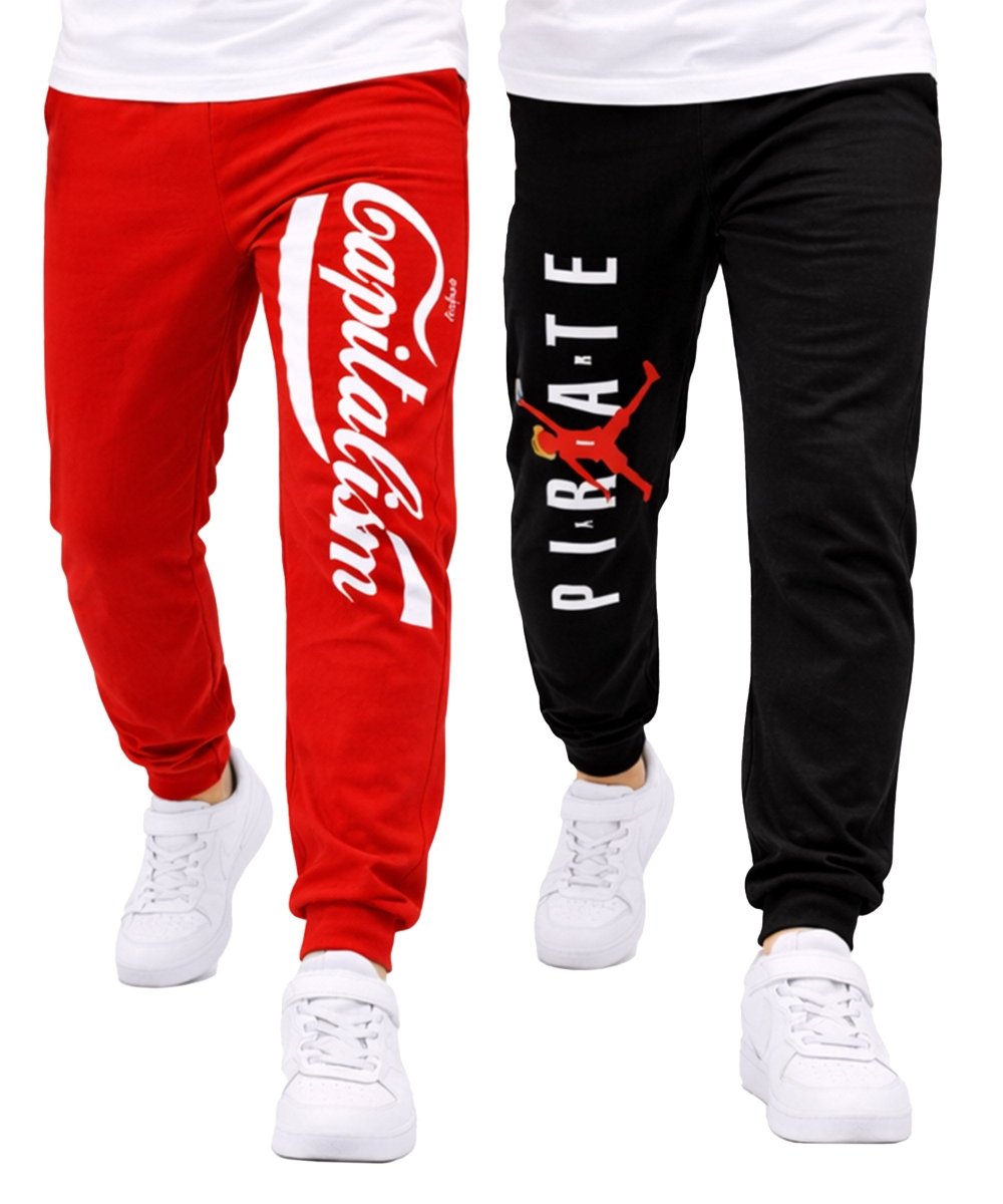 Boys Printed Track Pants | Pack of 2 - KYDA ONLINE STORE