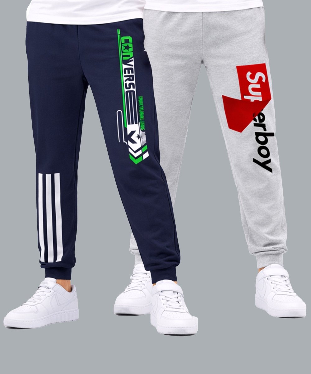 Boys Printed Track Pants | Pack of 2 - KYDA ONLINE STORE