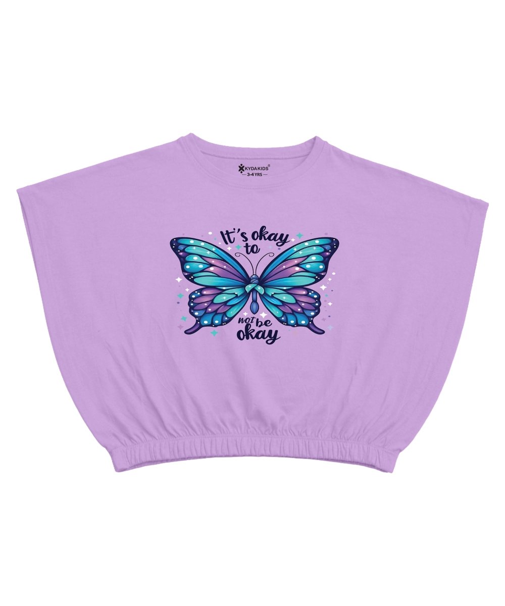 Girls Elastic Waist Flare Crop Top & Shorts Set - KYDA ONLINE STORE