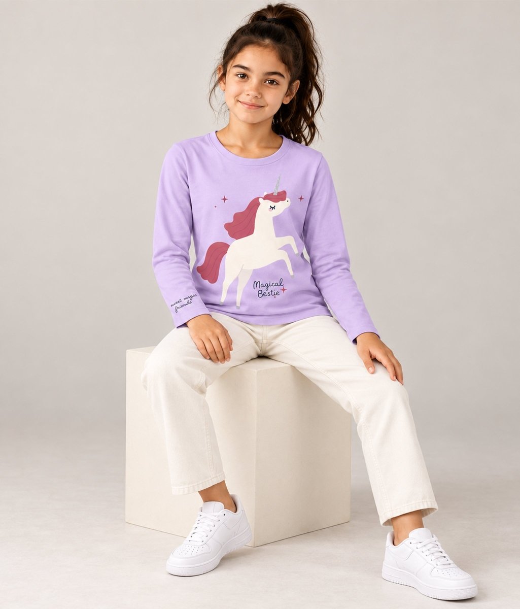 Girls Premium Cotton Full Sleeve Printed T-Shirt | P1 - KYDA ONLINE STORE