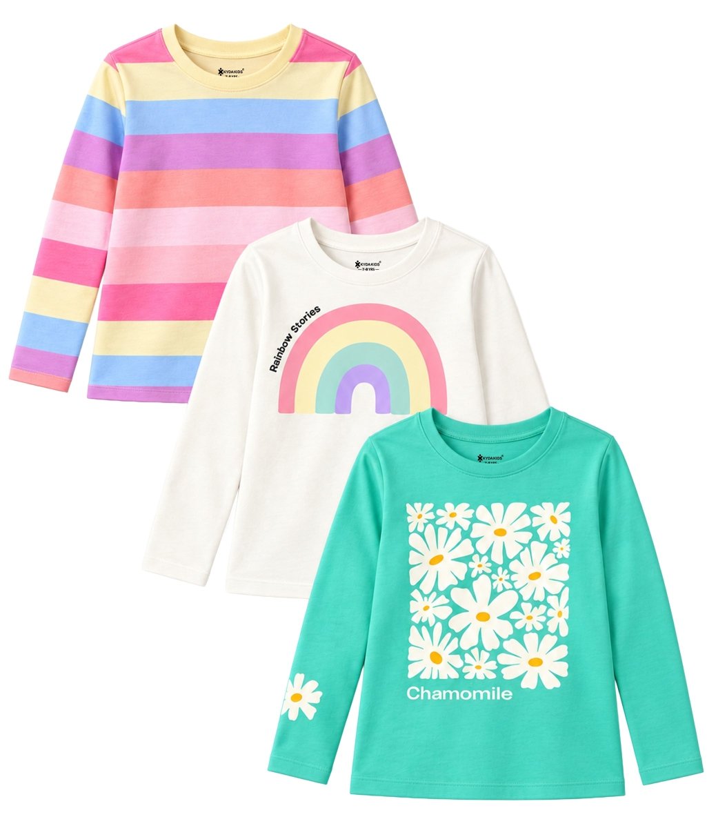 Girls Premium Cotton Full Sleeve Printed T-Shirt | P3 - KYDA ONLINE STORE