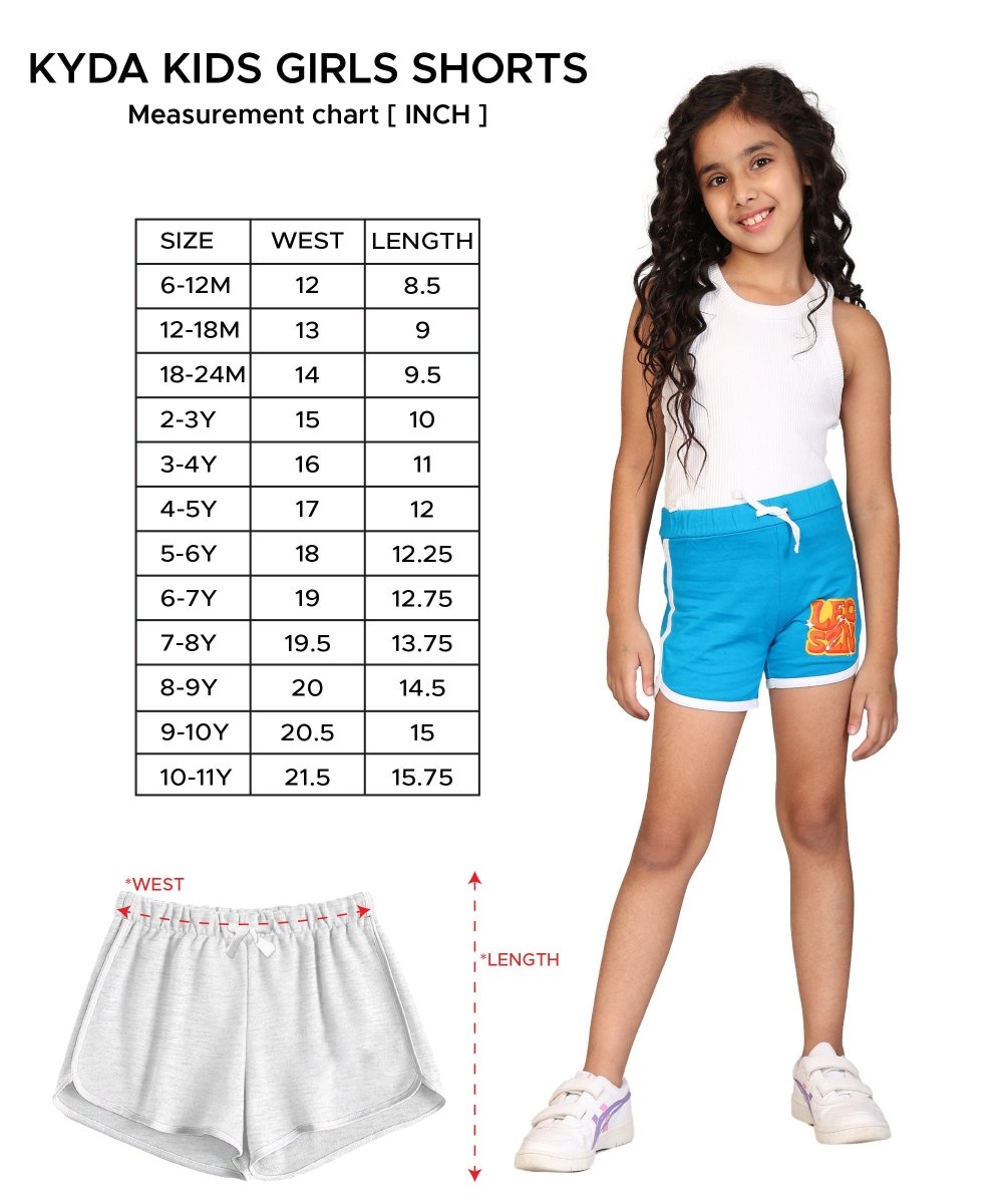 Girls Printed Shorts (Pack of 3) - KYDA ONLINE STORE