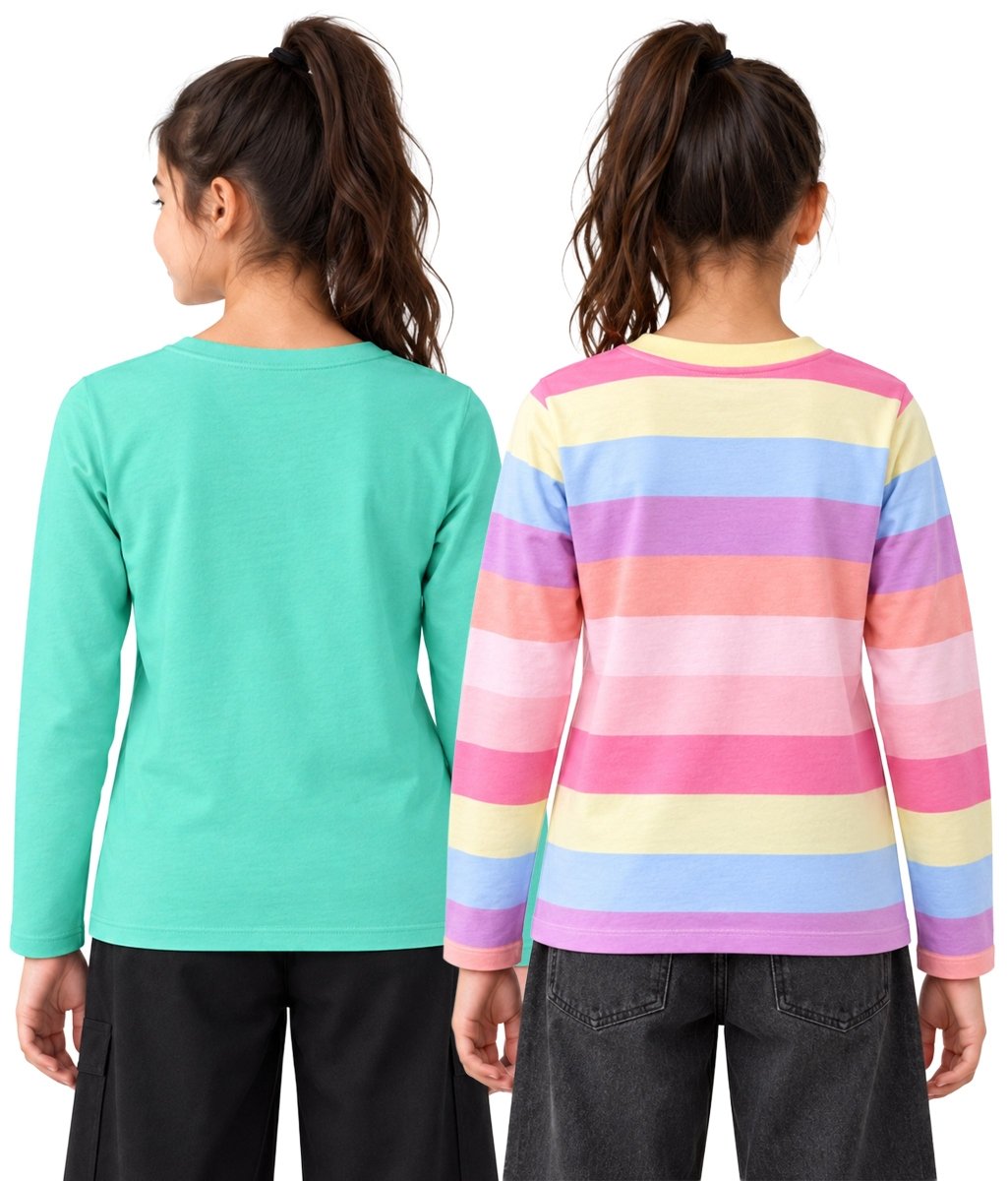 Girls Premium Cotton Full Sleeve Printed T-Shirt | P2 - KYDA ONLINE STORE