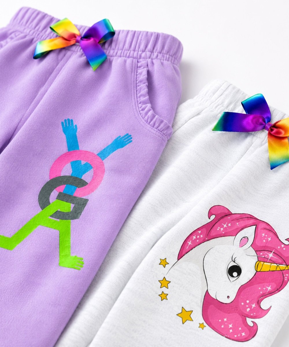 Girls Frill Pocket Joggers – Pack of 2 - KYDA ONLINE STORE