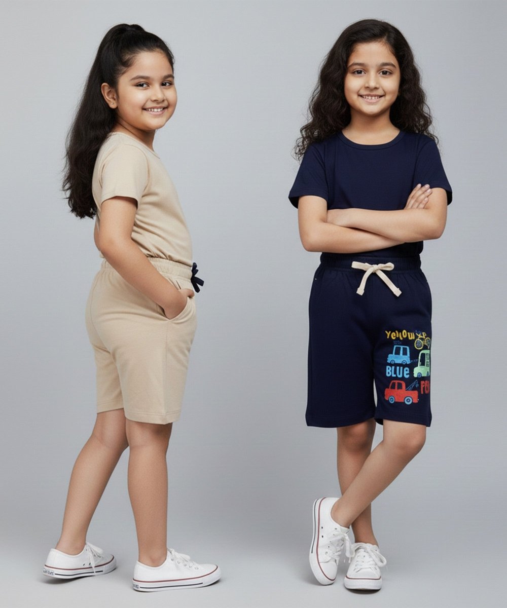 Girls Summer Printed Shorts – Pack of 2 - KYDA ONLINE STORE