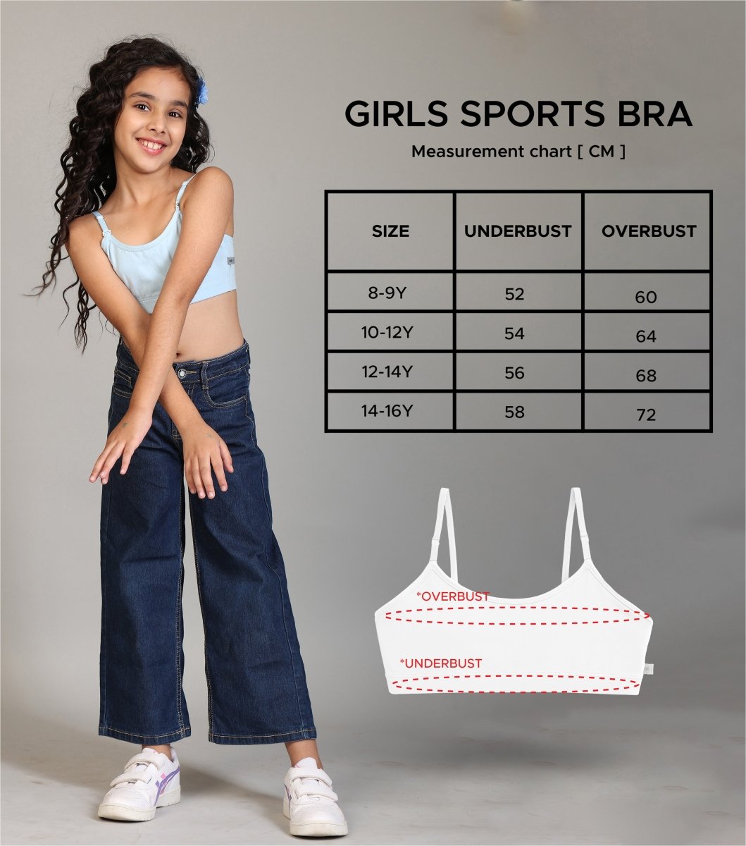 Girls Pre-Teen Beginner Bra | Pack of 3 - KYDA ONLINE STORE