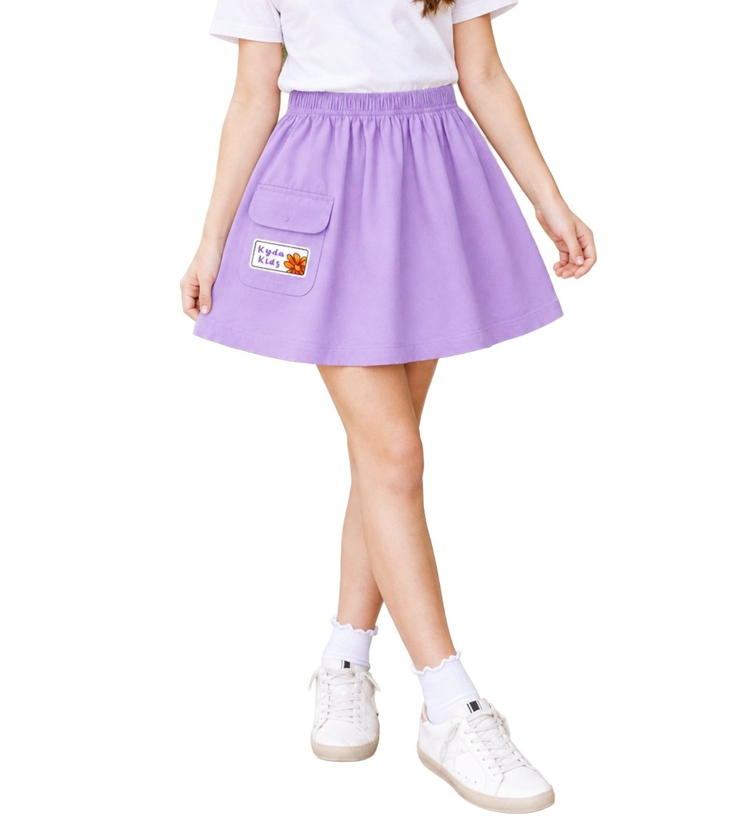 Girls Premium Cotton Bio Washed A Line Skirt | P1 - KYDA ONLINE STORE