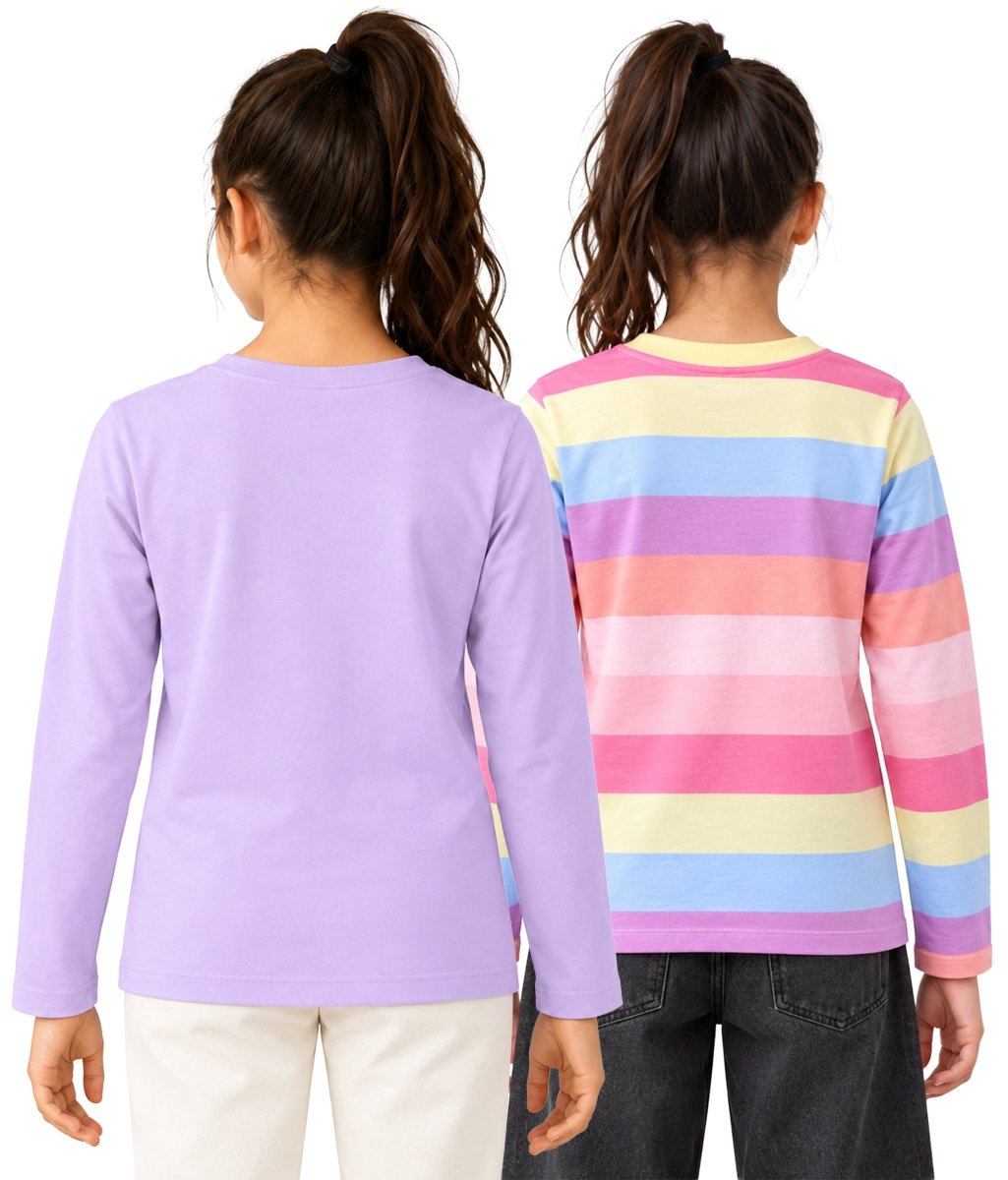 Girls Premium Cotton Full Sleeve Printed T-Shirt | P2 - KYDA ONLINE STORE