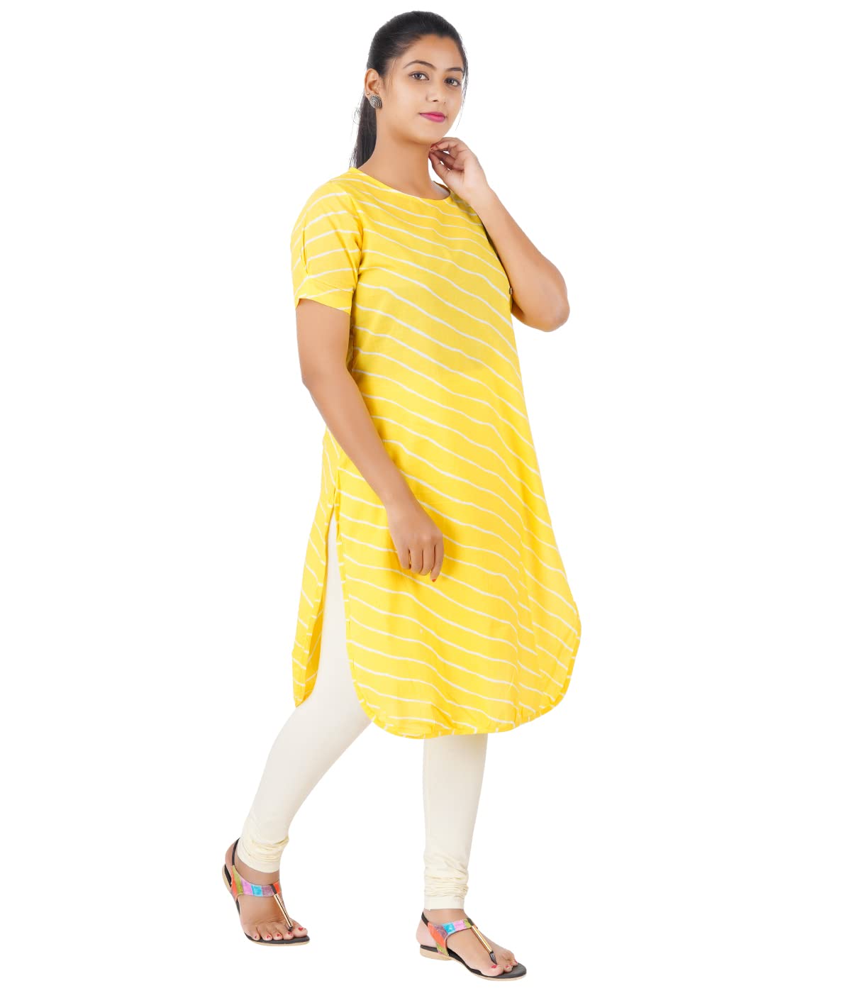 Printed Kurtis | Yellow