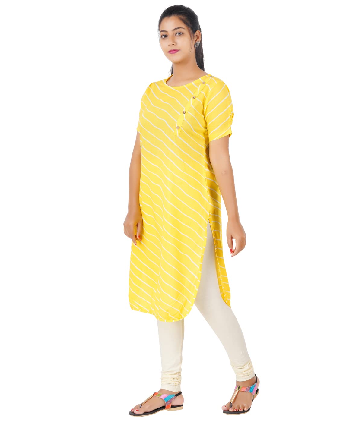 Printed Kurtis | Yellow