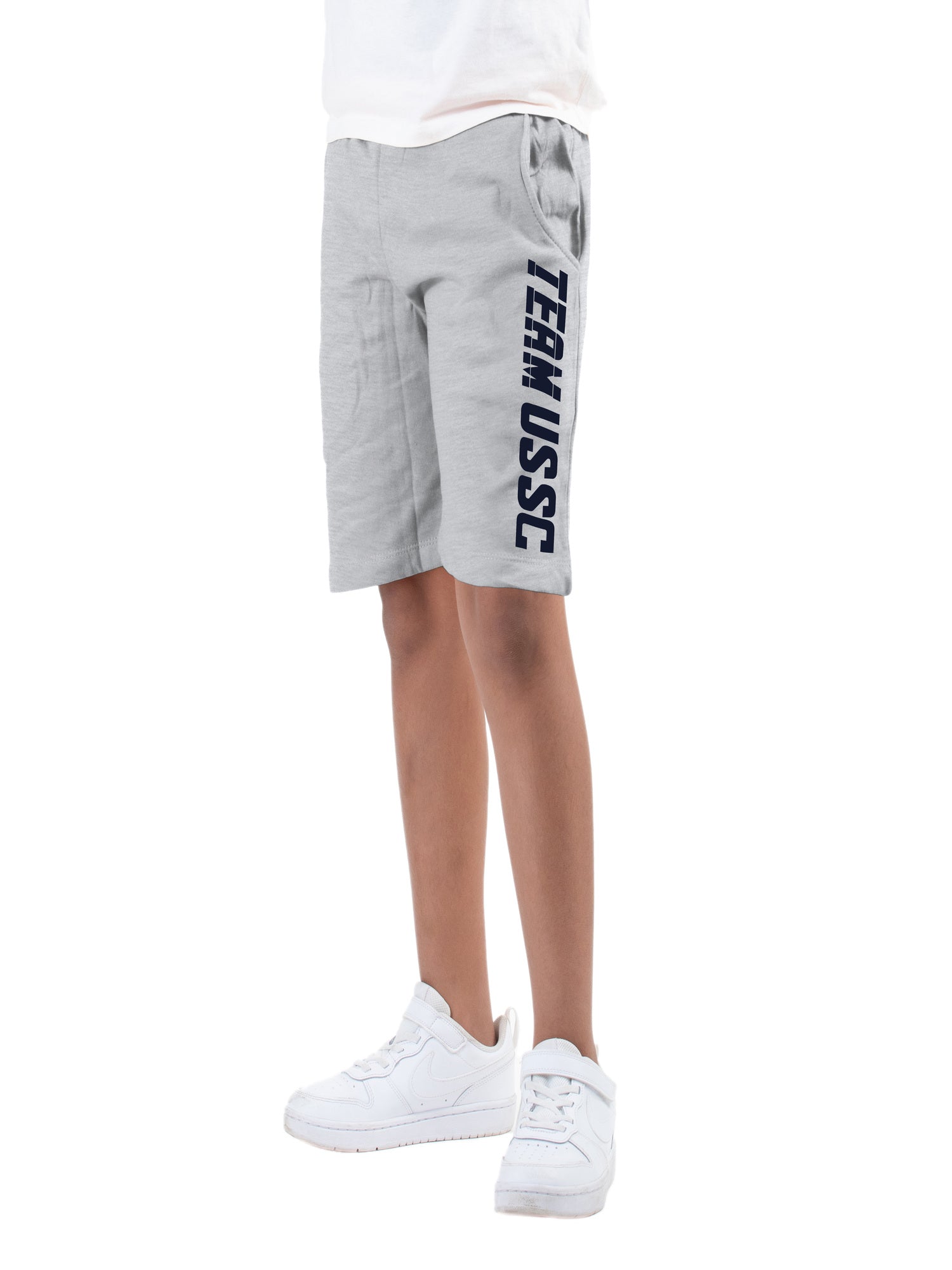Boys Melange Cotton Printed Bermuda USSC Shorts