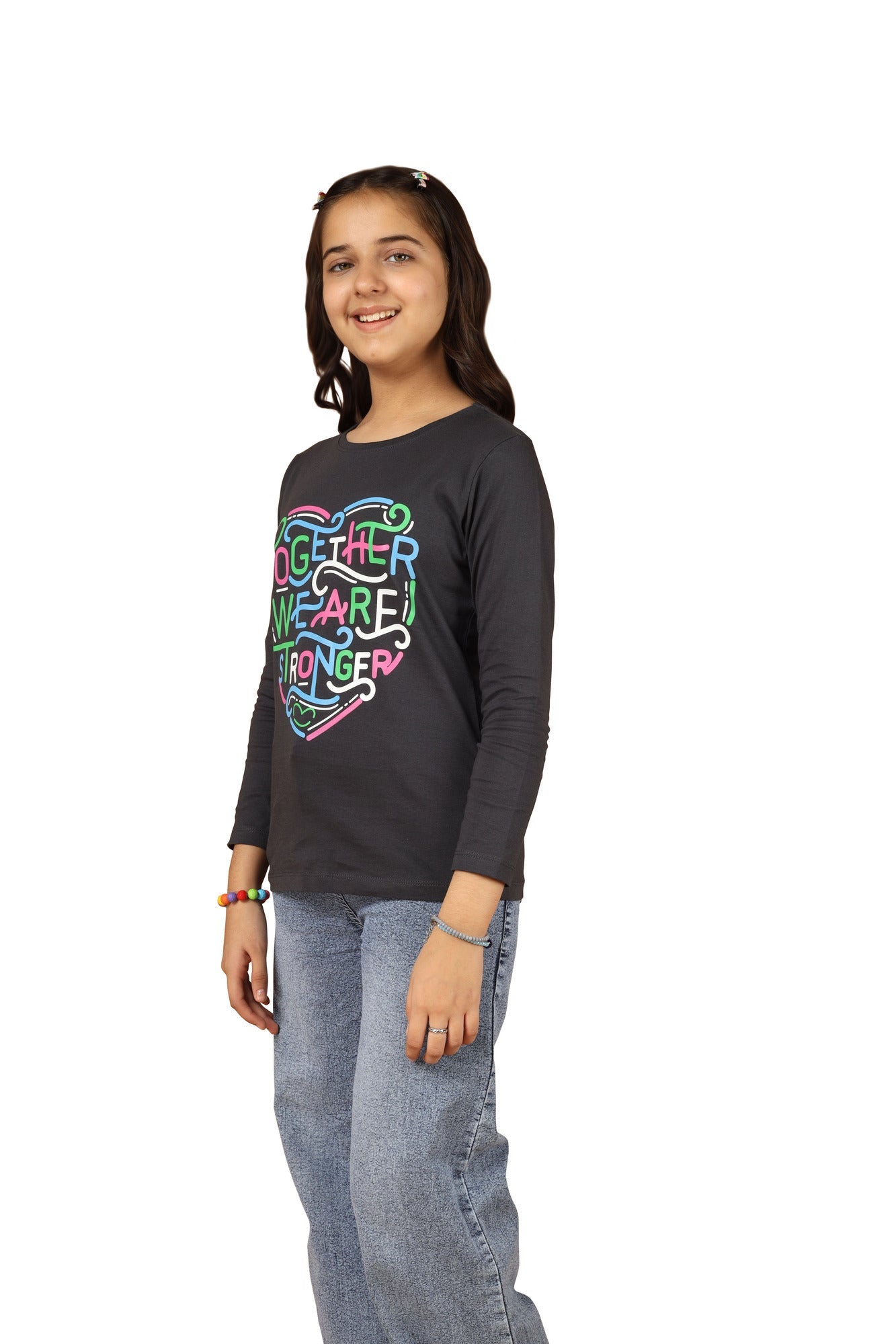 Girls Cotton Printed Full Sleeve T-Shirt - (Pack of 3)