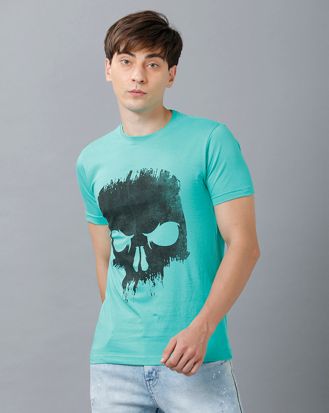 Mens Printed Multicolor Green3 T-Shirt