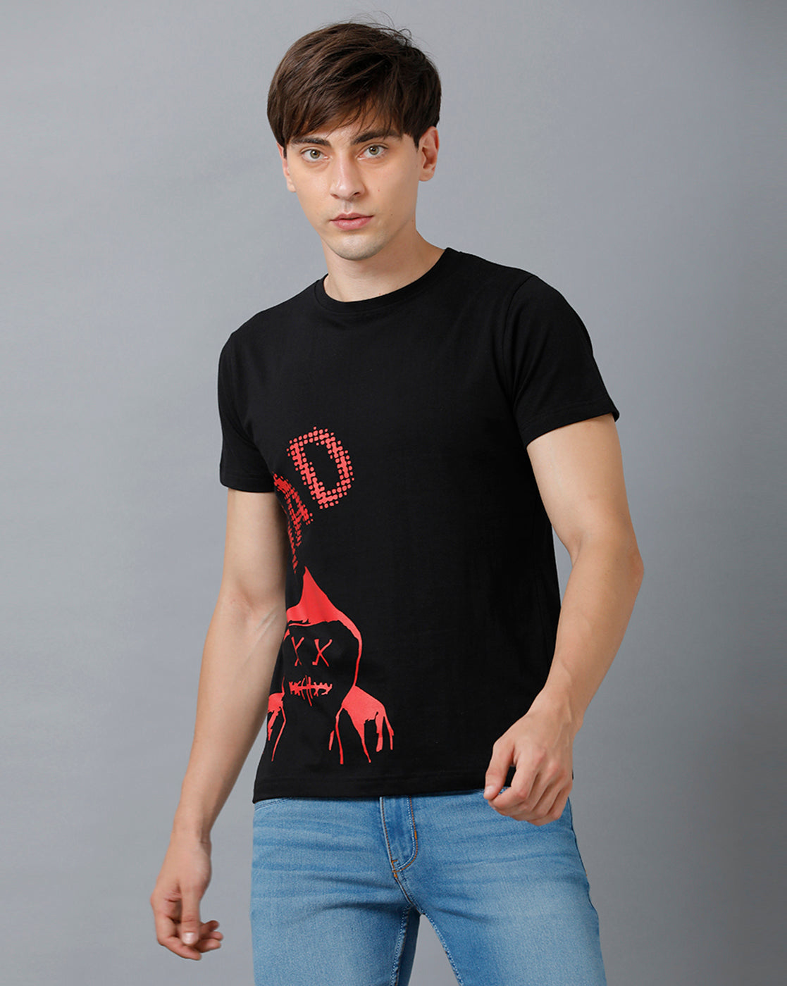 Mens Printed Multicolor Black6 T-Shirt