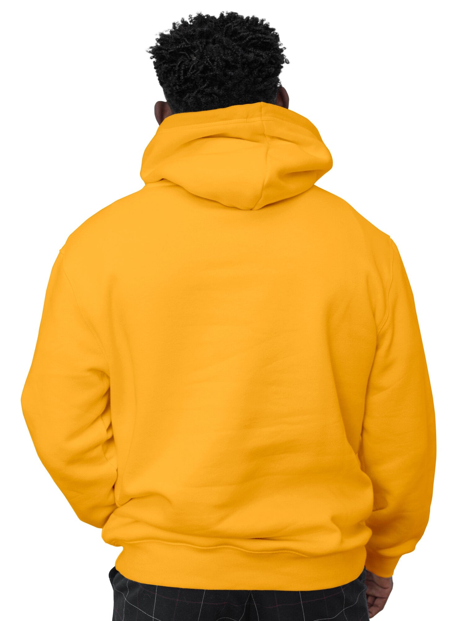 Mens Cotton Yellow Hoodies