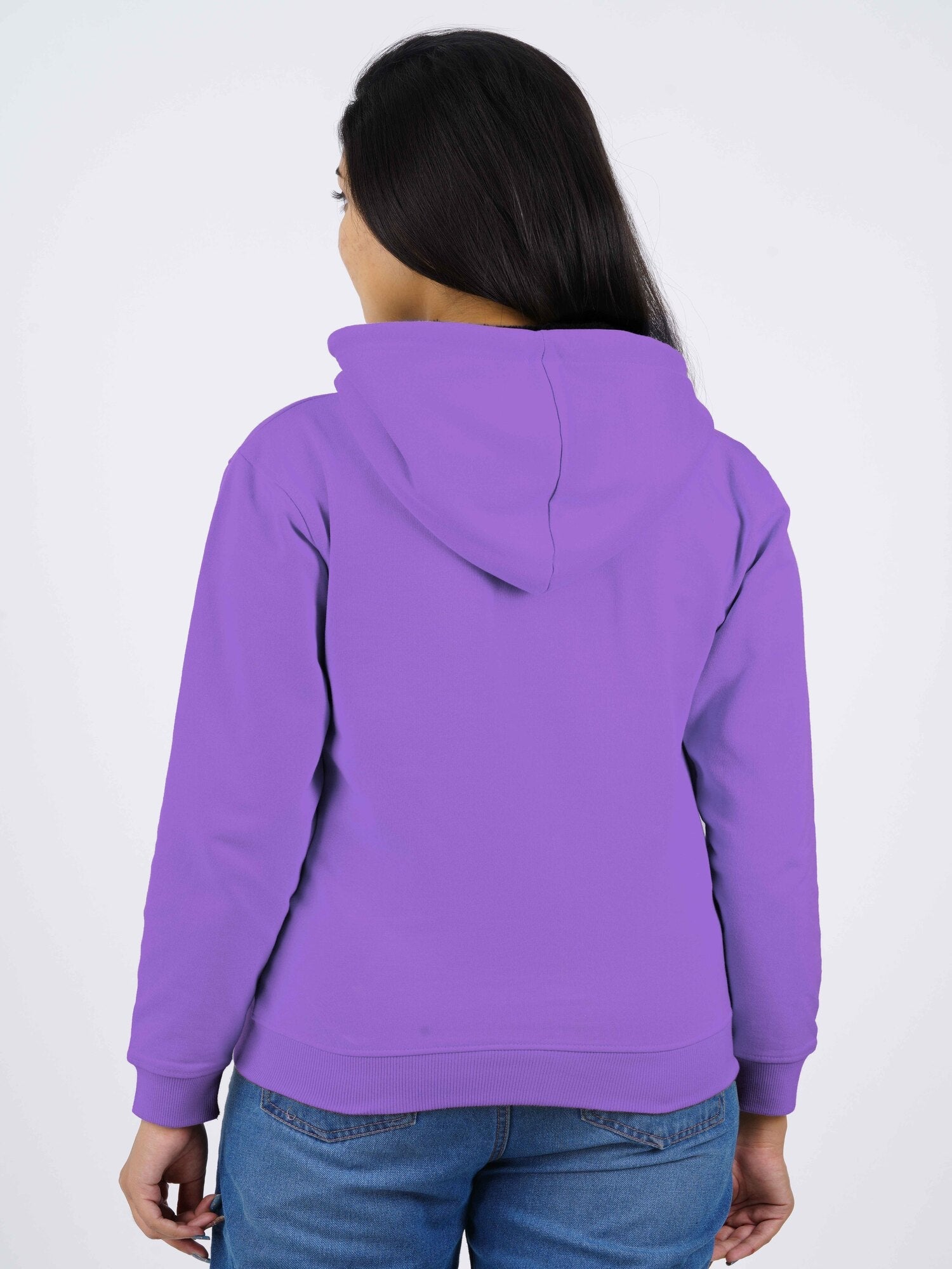 Women's Hoodie with Furr : Purple