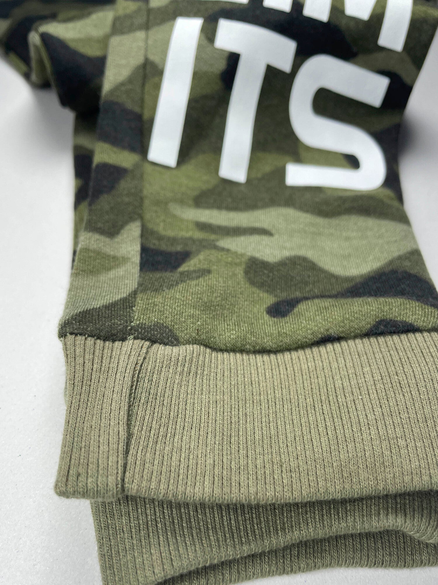 Girls Cotton Printed Camouflage Track Pants - Black