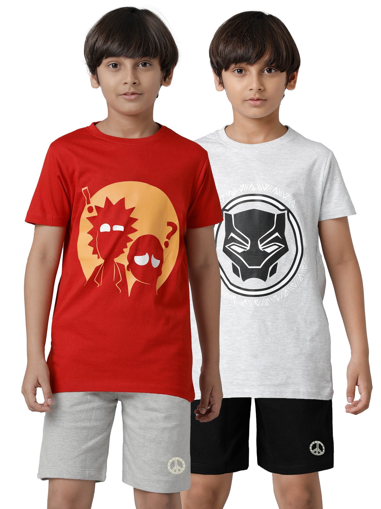 Boys Clothing Set T-shirt & Shorts - Multicolor3 (Pack of 2)