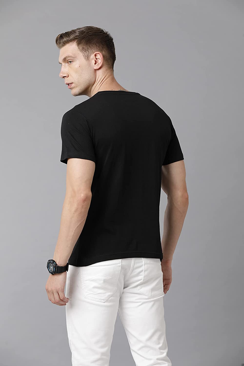 Mens Printed Multicolor Black7 T-Shirt