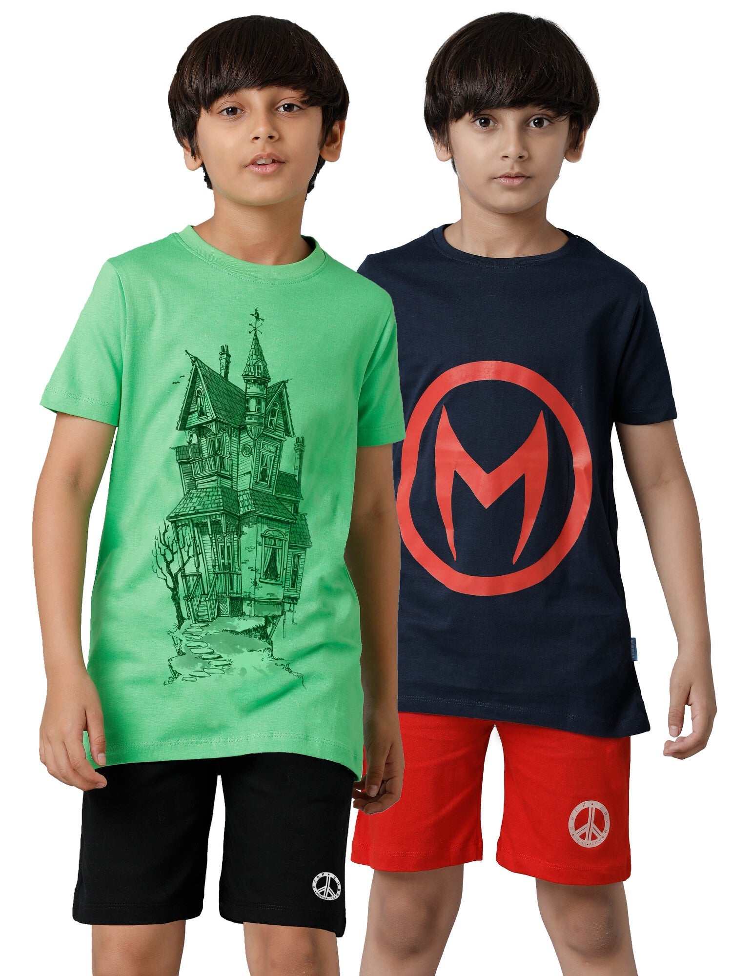 Boys Clothing Set T-shirt & Shorts - Multicolor2 (Pack of 2)